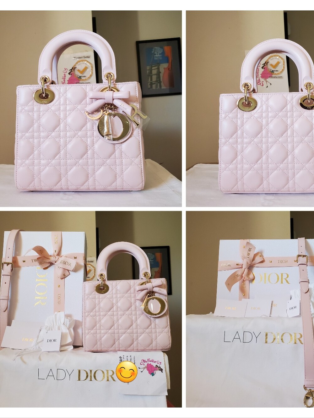 Lady DIor Small Pink New W Tag Year 2026